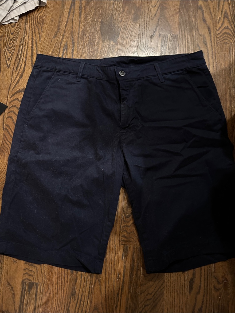 Ag Adriano Goldschmied Men's Dark Navy Flat-Front Shorts